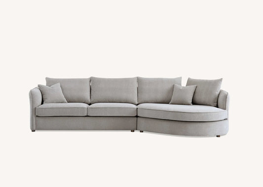 Rubin Right Corner Sofa in Charcoal Boucle